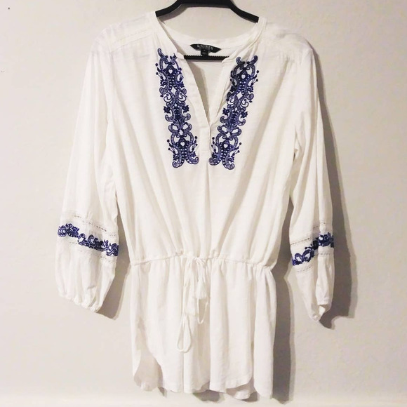Lauren Ralph Lauren Tops - Lauren Ralph Lauren White Tunic Top‎